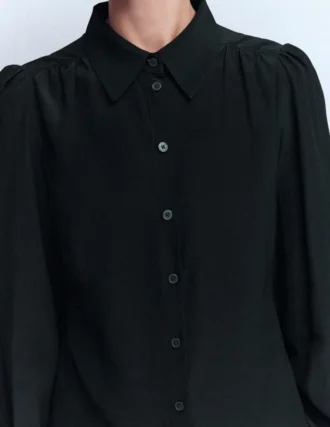 Sara Silk Shirt Black