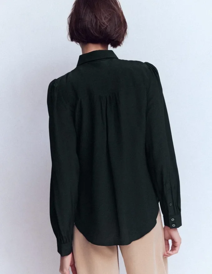 Sara Silk Shirt Black