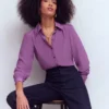 Sara Silk Shirt Damson