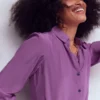 Sara Silk Shirt Damson