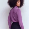 Sara Silk Shirt Damson