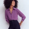 Sara Silk Shirt Damson