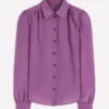 Sara Silk Shirt Damson