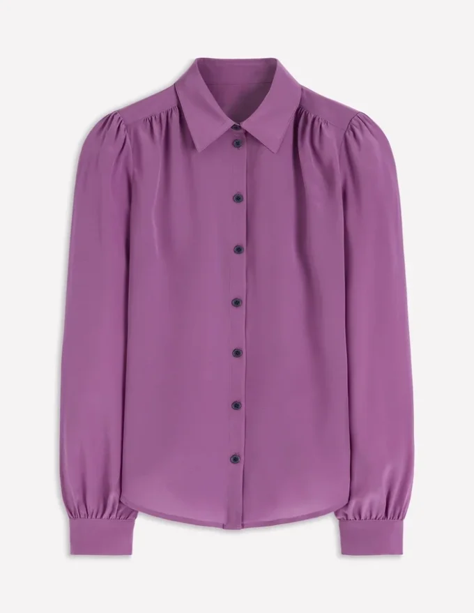 Sara Silk Shirt Damson