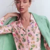 Sara Silk Shirt French Pink, Delicate Blossom Sara Silk Shirt French Pink, Delicate Blossom
