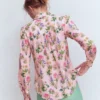 Sara Silk Shirt French Pink, Delicate Blossom Sara Silk Shirt French Pink, Delicate Blossom