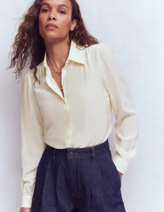 Sara Silk Shirt Ivory