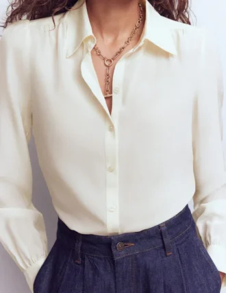 Sara Silk Shirt Ivory