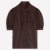 Sasha Short Sleeve Lace Top Bitter Chocolate Sasha Short Sleeve Lace Top Bitter Chocolate