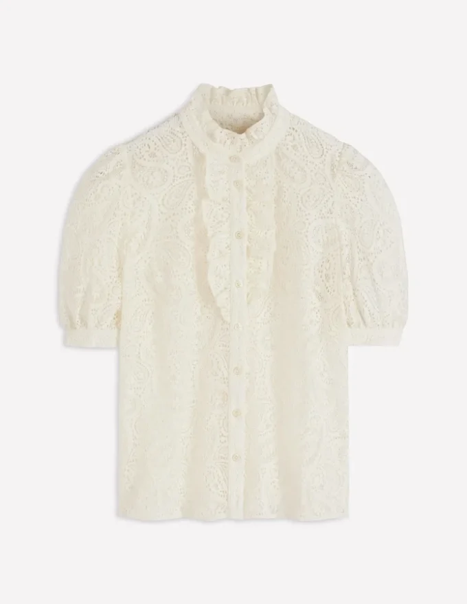 Sasha Short Sleeve Lace Top Ivory Sasha Short Sleeve Lace Top Ivory
