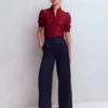 Sasha Short Sleeve Lace Top Pomegranate Sasha Short Sleeve Lace Top Pomegranate