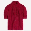 Sasha Short Sleeve Lace Top Pomegranate Sasha Short Sleeve Lace Top Pomegranate