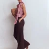 Satin Halterneck Top Multi, Leopard Flow Satin Halterneck Top Multi, Leopard Flow