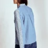 Savannah Broderie Top Chambray