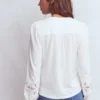 Scallop Cutwork Top White
