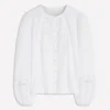 Scallop Cutwork Top White