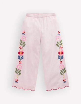 Scallop Hem Pants Chalk Pink/ Ivory Floral