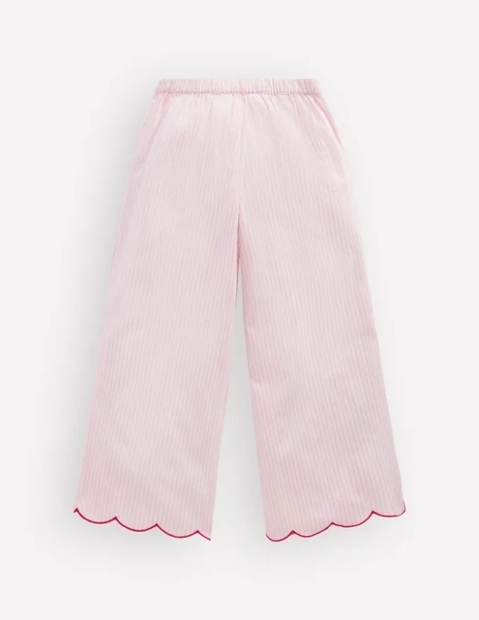 Scallop Hem Pants Chalk Pink/ Ivory Floral Scallop Hem Pants Chalk Pink/ Ivory Floral