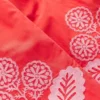 Scallop Hem Pants Spicy Red Neon Embroidery Scallop Hem Pants Spicy Red Neon Embroidery