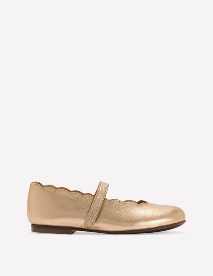 Scallop Mary Janes Gold Scallop Mary Janes Gold
