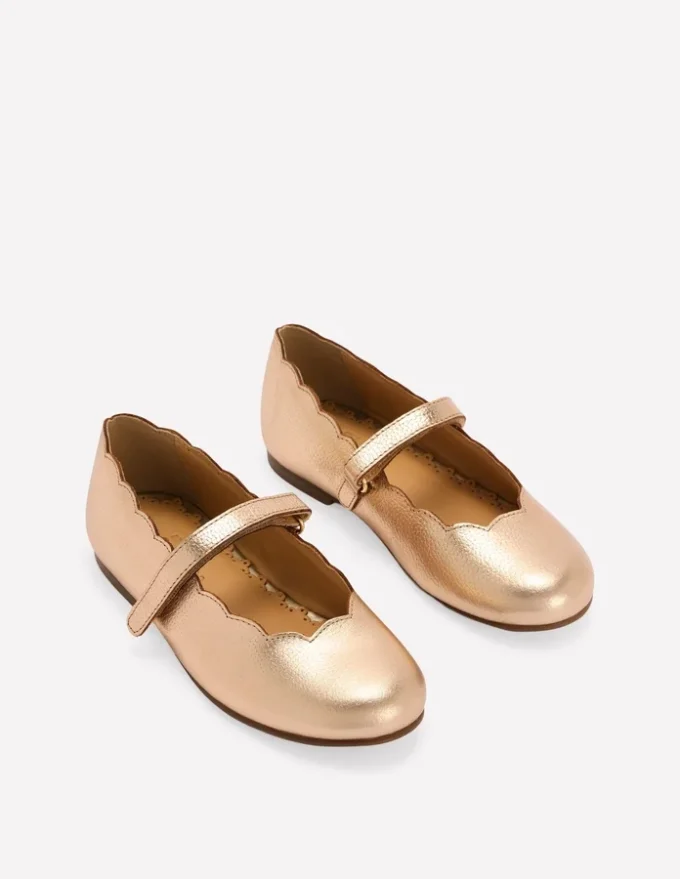 Scallop Mary Janes Gold Scallop Mary Janes Gold