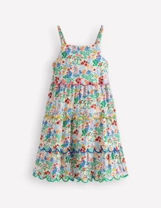 Scallop Tiered Sundress Floral