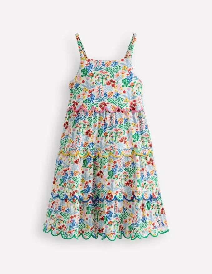 Scallop Tiered Sundress Floral Scallop Tiered Sundress Floral
