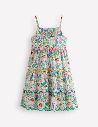 Scallop Tiered Sundress Floral