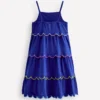 Scallop Tiered Sundress Sapphire Blue Scallop Tiered Sundress Sapphire Blue