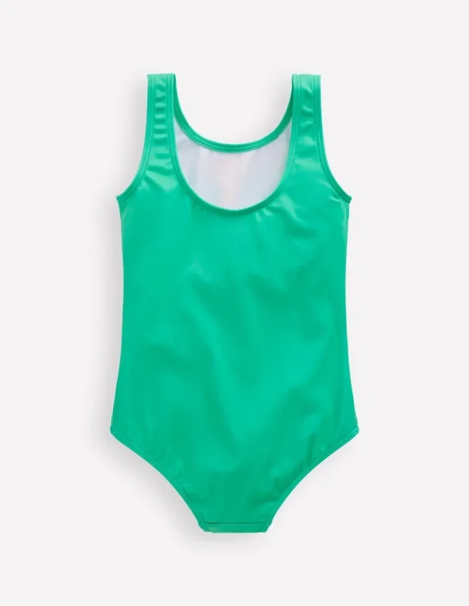Scoop Back Appliqué Swimsuit Aquamarine Blue Fish Scoop Back Appliqué Swimsuit Aquamarine Blue Fish