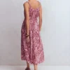 Scoop Neck Jersey Dress Pink, Enchanted Paisley Scoop Neck Jersey Dress Pink, Enchanted Paisley