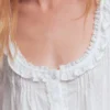 Scoop Neck Ruffle Top White