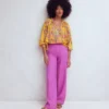 Serena Pleat Neck Linen Top Marigold, Blossom Elegance Serena Pleat Neck Linen Top Marigold, Blossom Elegance