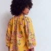 Serena Pleat Neck Linen Top Marigold, Blossom Elegance Serena Pleat Neck Linen Top Marigold, Blossom Elegance