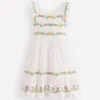 Shirred Bow Back Detail Dress Soft Ivory Shirred Bow Back Detail Dress Soft Ivory