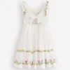 Shirred Bow Back Detail Dress Soft Ivory Shirred Bow Back Detail Dress Soft Ivory