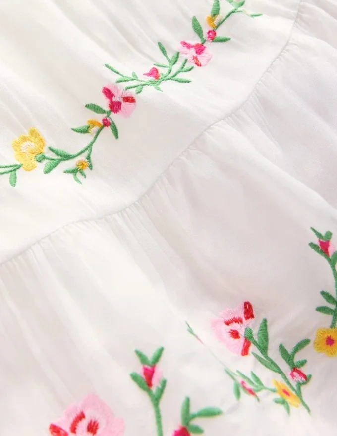 Shirred Bow Back Detail Dress Soft Ivory Shirred Bow Back Detail Dress Soft Ivory