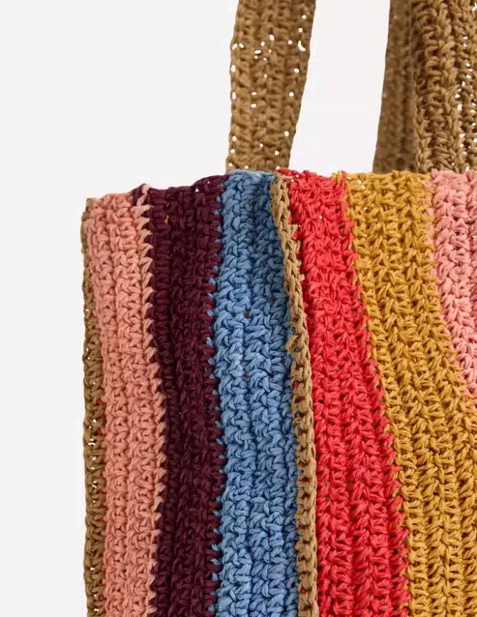 Shopper Tote Multi Stripe