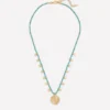 Short Bead Strand Necklace Blue Short Bead Strand Necklace Blue