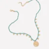 Short Bead Strand Necklace Blue Short Bead Strand Necklace Blue