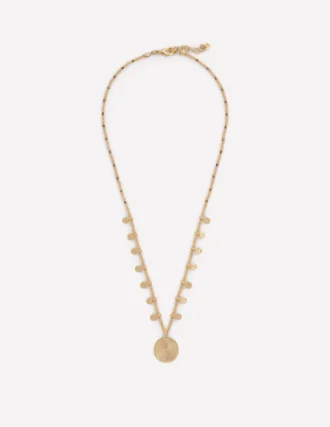 Short Bead Strand Necklace Gold
