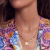 Short Bead Strand Necklace Gold Short Bead Strand Necklace Gold