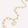 Short Bead Strand Necklace Gold Short Bead Strand Necklace Gold