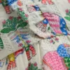 Short Frill Bubble Romper Multi Elephant Woodblock