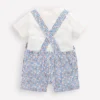 Short Jersey Dungaree Set Bluejay Cherry Stripe Short Jersey Dungaree Set Bluejay Cherry Stripe