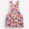 Short Overalls Pink Floral Bloom