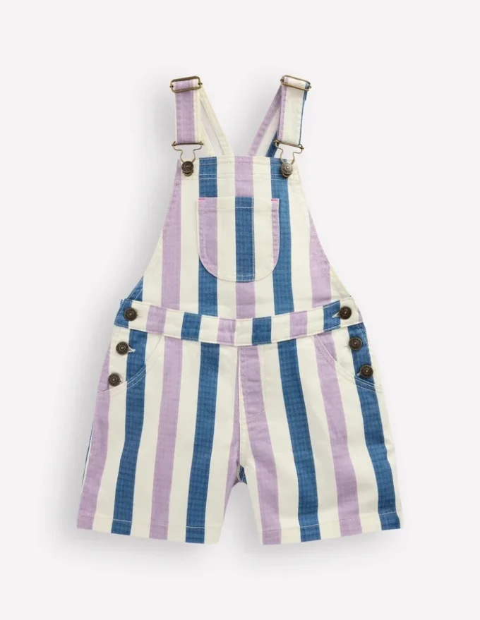 Short Overalls Purple/Navy Stripe Short Overalls Purple/Navy Stripe