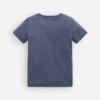 Short Sleeve Appliqué T-shirt Vintage Indigo Tiger Stripe Short Sleeve Appliqué T-shirt Vintage Indigo Tiger Stripe