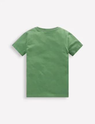 Short Sleeve Appliqué T-shirt Willow Green Race Car
