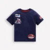 Short Sleeve Badge T-shirt College Navy Cars